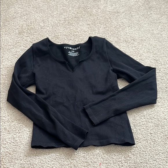 “Eye Candy- Long Sleeve Ribbed Top size small/medium” - Picture 1 of 5